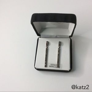 Marcasite and Sterling Silver Earrings NWOT